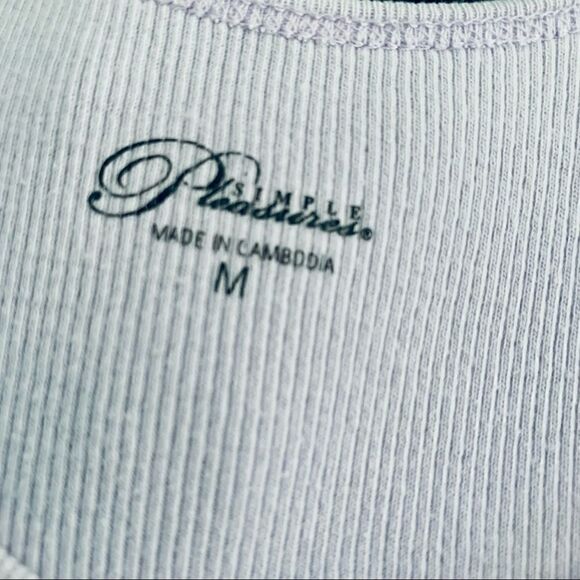 Simple Pleasures Lilac Ribbed Tank Top Size Medium - Picture 5 of 5